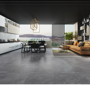 Piastrella in Porcellana Effetto <span class=keywords><strong>Cemento</strong></span> Grigio Opaco Stile Antico per Pavimenti - Product Image 1