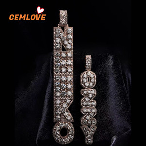 18K Gold Large Letter Pendant Cuban Link Diamond Personalized Unisex Necklace Anniversary <b>Gift</b> - Product Image 2