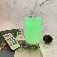 Bougies LED sans flamme pas chères pour Noël, Halloween, mariages, fêtes, décoration de la maison, en forme de pilier, à piles, en plastique