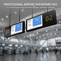 Solución de Sistema FIDS Integrado [Nivel Aeroportuario] - Terminal de Información de Vuelos LCD de Alto Brillo con Soporte API/SDK