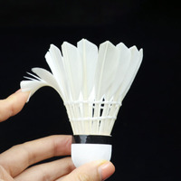 Balles de badminton en plumes de canard naturelles, 1 douzaine, haute qualité, écologiques, anti-déformation, élastiques, pour l'entraînement sportif et la compétition