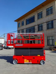 Chiều cao 4-16m thủy lực tự động chạy bằng pin kéo thang máy nâng điện giàn giáo - Product Image 4