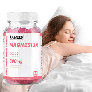 Ashwagandha <span class=keywords><strong>Magnesium</strong></span> Gummies voor vrouwen, versterkt met vitamine <span class=keywords><strong>B6</strong></span>, verbeterde opname, stressverlichting, slaapondersteuning, stemmingverbetering, <span class=keywords><strong>supplement</strong></span> - Product Image 1