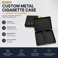 Étui à cigarettes en fer personnalisé avec bras de maintien, boîte à cigarettes élégante en métal, conteneur portable et fin pour un usage quotidien