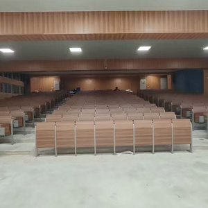Chaises d'auditorium universitaires de style moderne, pupitres scolaires en bois, chaises en rangée, studios universitaires, chaises de théâtre - Product Image 3