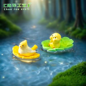 Simulation de feuilles flottantes de rivière exquises, décoration de jardin pour aquarium DIY, accessoires de décoration de bureau, petites décorations de voiture - Product Image 5