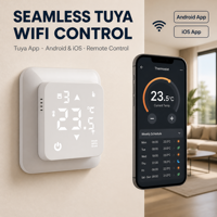 55*55mm pequeño refinamiento programable sistema de calefacción por suelo radiante inteligente Wifi termostato