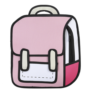 حقيبة كتب هزلية لطيفة <span class=keywords><strong>2D</strong></span> مع شعار مخصص ، حقيبة ظهر مدرسية بحزام قابل للفصل عصري مع إغلاق بسحاب - Product Image 2