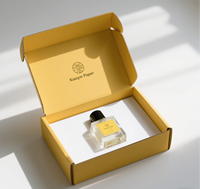 Boîte d'emballage en carton personnalisée avec logo jaune, parfum, haute qualité, impression complète, livraison, emballage, boîtes d'expédition