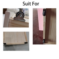 Roulette d'armoire de chaise de bureau pivotante en caoutchouc robuste petite roulette universelle silencieuse