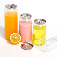 Bouteilles vides épaissies en plastique PET de 330ml et 500ml à usage commercial pour soda et café glacé à emporter à usage unique en PP
