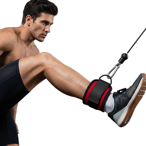 Sangles de cheville unisexes réglables pour machines à câble, rembourrage en néoprène, antidérapantes, respirantes, pour entraînement intensif en salle de sport - Product Image 1