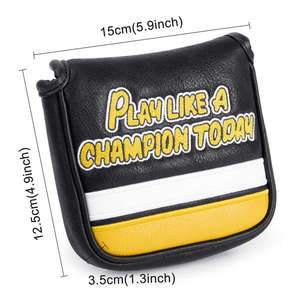 Fast Delivery Golf Cover Magnetic Mallet Golf Club Covers Funny Embroidery Golf Mallet <b>Putter</b> Head Cover - Product Image 2