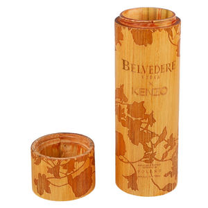 Caja de Vino Cilíndrica de Madera de Lujo DS con Materiales Reciclados, Empaque y Almacenamiento de Regalos 3D Personalizado - Product Image 3