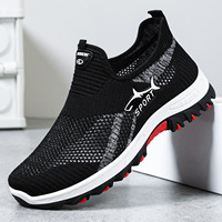 Chaussures de sport décontractées respirantes à semelle souple en maille tricotée pour hommes grandes tailles, modèle été, de la marque Shark