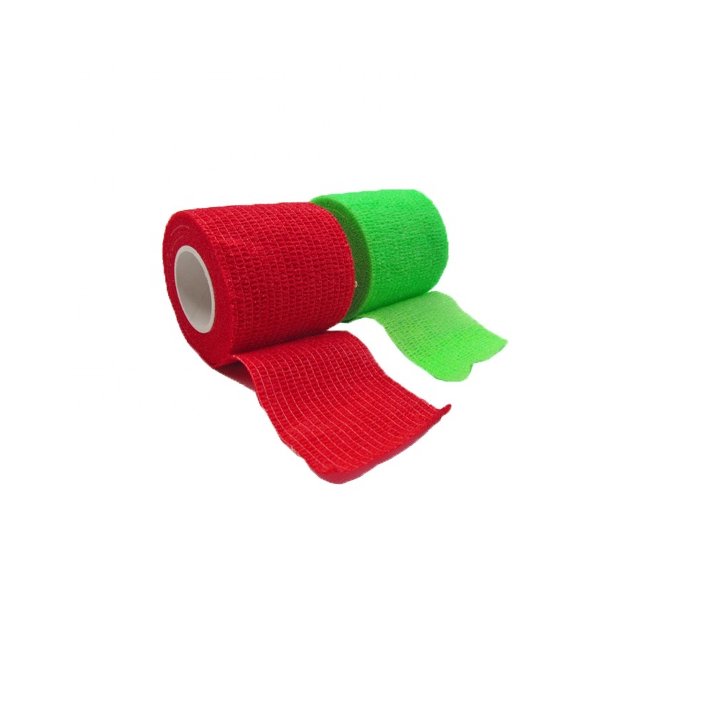 3" x 5 Yds Colored Non-woven Cohesive Wrap Bandage Easy Tear Self Adhesive Medical Tape Vet Bandage
