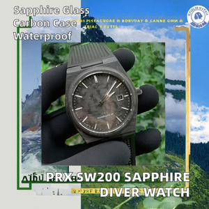Vente flash Montres de plongée automatiques de luxe PRX SW200 Boîtier en carbone Saphir Étanche Qualité originale Tissotes Prix imbattable - Product Image 2