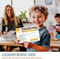 Notes de courrier pour enseignants, cartes postales avec smileys, cartes de motivation pour la bonne conduite en classe, cartes de récompense pour les élèves