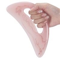 Planche de massage Gua Sha incurvée en forme de croissant pour le visage et le dos, outil de massage pour les personnes paresseuses, déblocage du corps, planche de massage Guasha