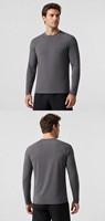 T-shirt de sport à manches longues pour homme, col rond, personnalisable OEM, avec poche poitrine ajustée, respirant, séchage rapide, décontracté, pour l'entraînement