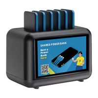 Borne de recharge Wi-Fi 5000 mAh OEM avec 6 emplacements pour téléphones, borne de partage, distributeur automatique, station de location, banque d'alimentation partagée