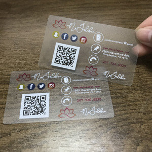 Carte de visite en PVC de luxe, personnalisée, haute qualité, impression mate transparente, logo, nom, carte de visite - Product Image 1