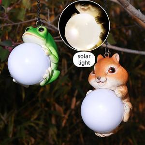 Sculpture en résine, lumière décorative solaire pour <span class=keywords><strong>jardin</strong></span> extérieur, statue de écureuil de <span class=keywords><strong>jardin</strong></span> solaire, lumière suspendue d'écureuil de <span class=keywords><strong>jardin</strong></span>, décoration de la maison - Product Image 5