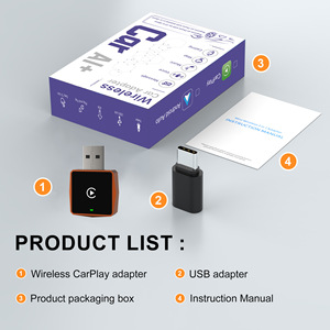 Boîte intelligente pour voiture portable avec CarPlay et Android Auto filaires et sans fil, connexion de type C/USB, projection d'écran, clé USB, garantie d'un an - Product Image 5