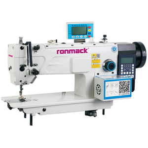 Machine à coudre zigzag industrielle à grande vitesse RONMACK RM-1688D à double moteur, machine à coudre zigzag à motifs informatisés - Product Image 1