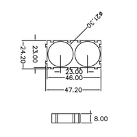 Soporte Modular Ignífugo de ABS+PC 1x2 para Baterías 21700, Soporte de Empalme Encajable para Paquetes de Baterías LiFePO4 y Li-ion DIY