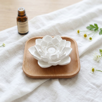 Diffuseur d'huile essentielle de plâtre écologique Diffuseur de fleur de lotus