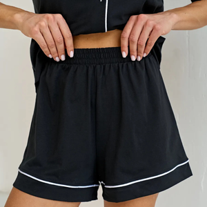 Womens Soft Cotton Sleepwear <b>Set</b> Short Sleeve T Shirt And Shorts Relaxed Fit Summer <b>Pajamas</b> Home Lounge Wear - Product Image 1