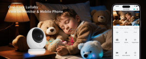 จอเบบี้มอนิเตอร์พร้อมความละเอียดระดับ HD 2K กล้องวิดีโอเด็กทารกแบบแพนท์ซูมความละเอียด5.5 "หน้าจอ LCD & แบตเตอรี่แอป5000mAh - Product Image 6