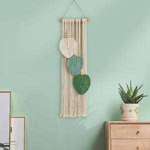 Macramé Tenture <span class=keywords><strong>Murale</strong></span> Décor Macramé Feuille Coton Gland Macramé <span class=keywords><strong>Tapisserie</strong></span> Pour La Décoration Intérieure - Product Image 1