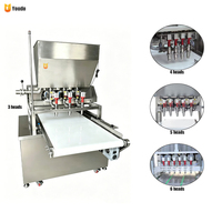 Mesin Pengisi Krim Elektrik Stainless Steel 3-6 Kepala Rotor Pompa Rotary Multi Head untuk Kue