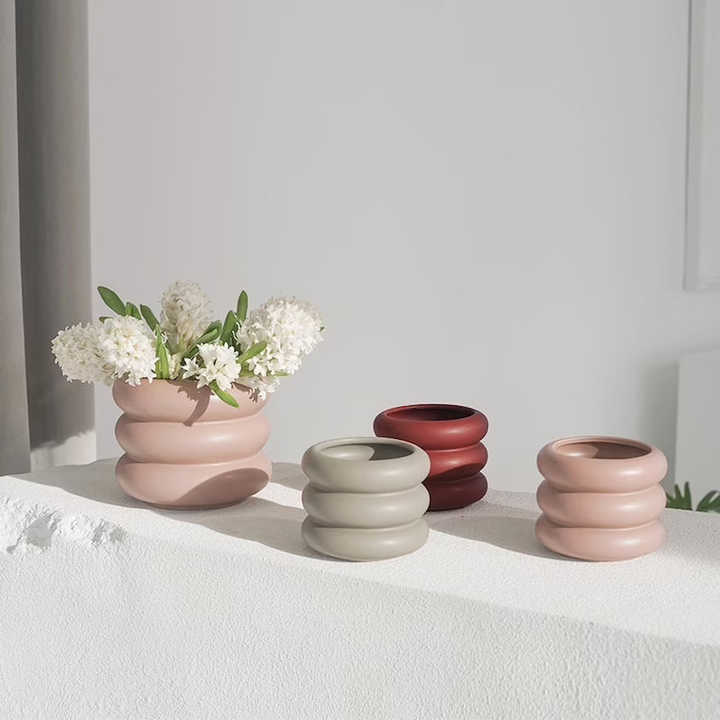 Hot Sale Handmade Customized Fancy Modern Plant Pot Home Decorate Ceramic  Flower Pots