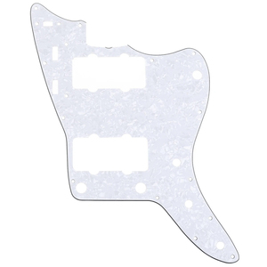 Plaque de protection de <span class=keywords><strong>guitare</strong></span> 4 plis blanc nacré 13 trous Jazz Master pour guitares FD US JM avec 2 humbuckers PAF - Product Image 1