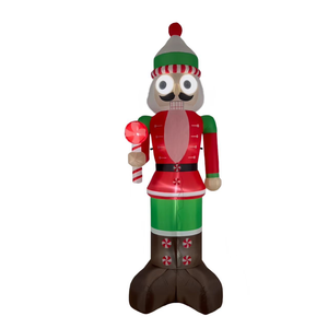 Décorations gonflables de Noël animées <span class=keywords><strong>Casse</strong></span>-noix de <span class=keywords><strong>soldat</strong></span> en plein air globes oculaires rotatifs lumières LED intégrées pour la cour - Product Image 5