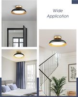 Plafonnier rond en fer de 12 pouces et 16 pouces, moderne, 3000k 4000k 6500k, lumière LED de plafond réglable pour la maison, la chambre à coucher, le salon