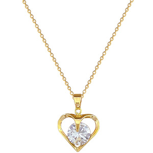 Nuovo arrivo catena estesa amore a forma di cuore ciondoli Micro-intarsio impermeabile appannamento collane in acciaio inox libero per bambini - Product Image 6
