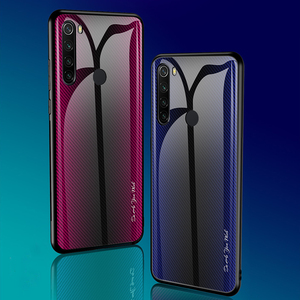 Nhà máy Giá Luxury TPU Bumper Tempered Glass Cover Quay Lại Điện Thoại Di Động Trường Hợp Đối Với Xiaomi Cho Redmi Lưu Ý 8 Note8 Pro 8Pro - Product Image 6