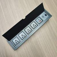 US-Stromversorgungs-Fliptop-Box, Kabelmanagement-Box mit USB-Datenanschluss / Schreibtisch-Kabeldurchführung mit Steckdosenleiste