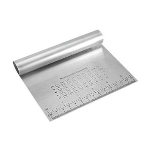 Herramienta para hornear de cocina de acero inoxidable de 15/22/25/30cm, cortador de masa para pasteles, Pizza, raspador, cortador con medición - Product Image 5