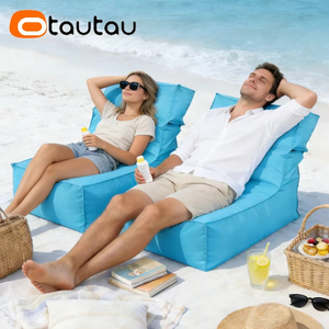 OTAUTAU Housse de <span class=keywords><strong>pouf</strong></span> chaise longue d'extérieur moderne en tissu, sans rembourrage, pour <span class=keywords><strong>piscine</strong></span>, salon, plage, jardin, canapé-lit, <span class=keywords><strong>pouf</strong></span> - Product Image 5