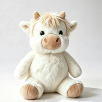 Peluche personnalisée 45 cm, super douce et moelleuse, vache écossaise, animal en peluche, vache des Highlands, poupée en peluche pour souvenir ou cadeau