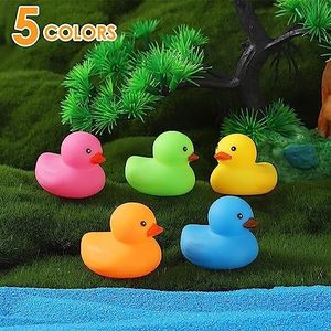 50-Piece Multi-Color Mini Rubber Toy Bulk Floating <b>Bath</b> Duck Kids for Birthday Party Classroom Beach Squeeze Toys - Product Image 4