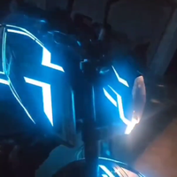 Autocollants décoratifs électroluminescents à haute luminosité pour moto avec lumière constante ou effet de clignotement automatique