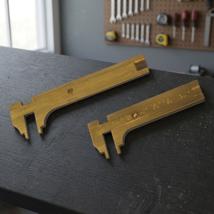 Calibrador Vernier Deslizante de Latón s204 de 100 mm, Regla de Medición de Bolsillo, Herramientas para Gemas, Cuentas y Joyería - Product Image 3