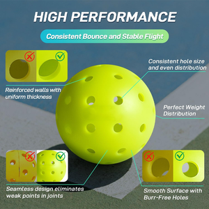 Balles de pickleball d'extérieur 26/40 trous, accessoires d'entraînement de pickleball, balles de pickleball standard pour la compétition - Product Image 3