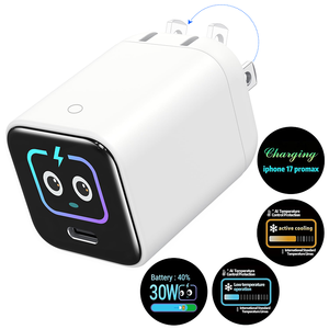 <span class=keywords><strong>Cargador</strong></span> de Pared Inteligente HYTO de 45W, Carga Rápida, Plegable, con Pantalla, USB C, para <span class=keywords><strong>iPhone</strong></span> 17 y 18 - Product Image 1
